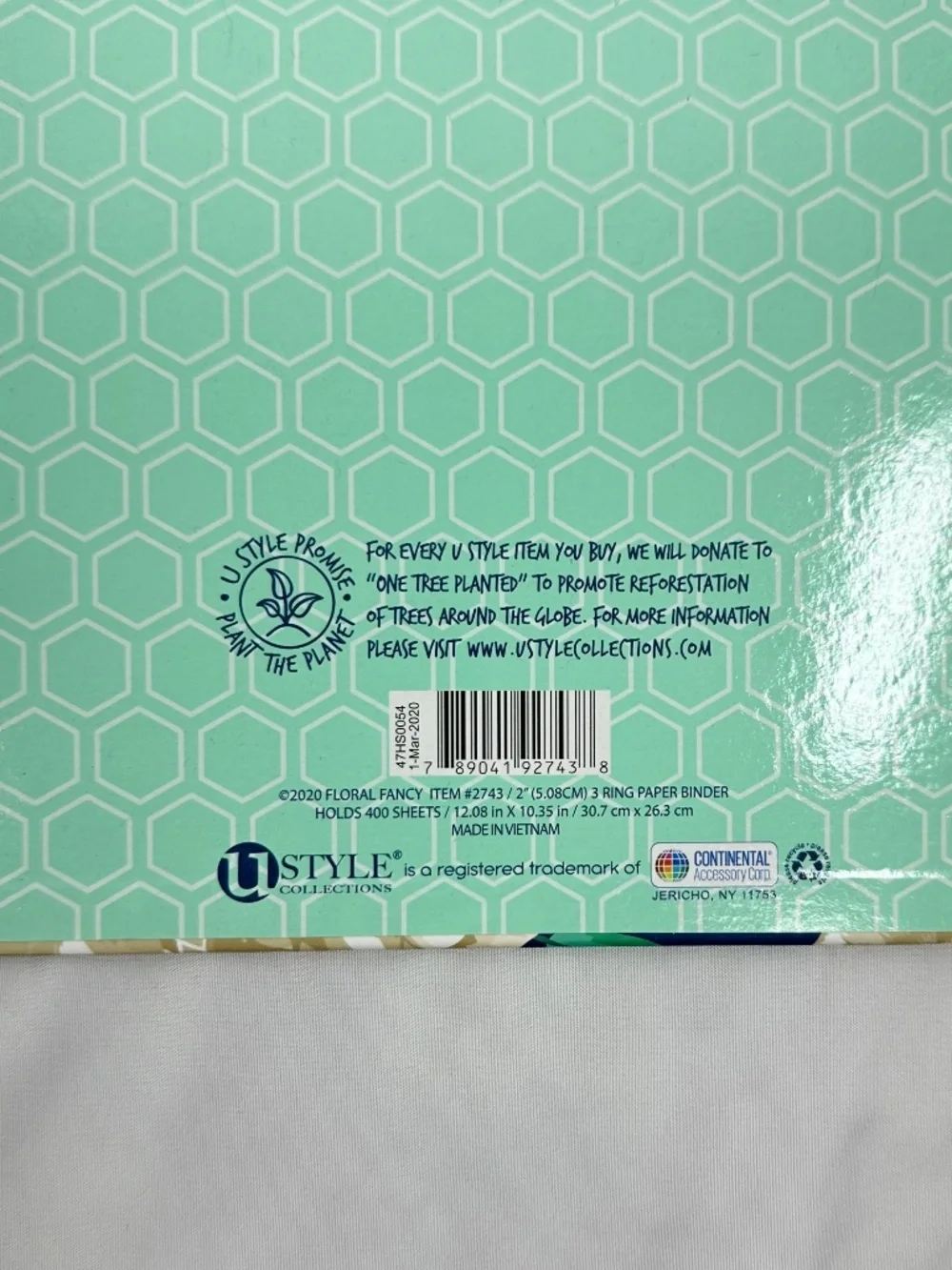 No Pain, No Flowers Three Ring Paper Binder with Glittered Floral Design